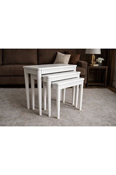 KS YENİ SARAY MODEL BEYAZ RENK ÜÇLÜ (3) ZİGON SETİ