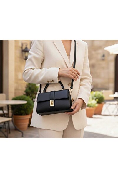 NİRELVA NORA MODEL SİYAH KADIN EL VE OMUZ AYARLANABİLİR ÇANTA