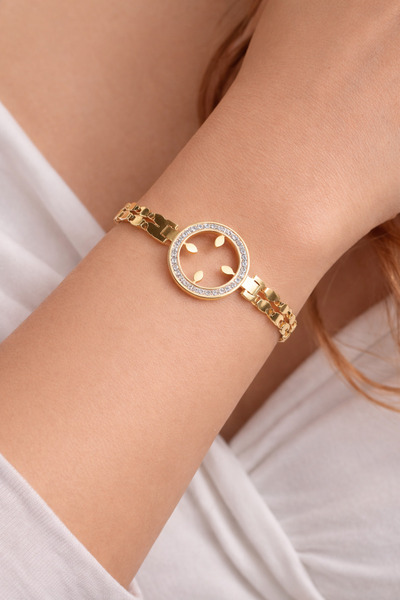 Yush aksesuar ÇEYREK TAKILAN ÇELİK KELEPÇE BİLEKLİK