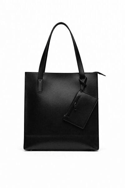 ZERVA QUEEN Leather-Look Women's Hand and Shoulder Bag with Wallet Detail