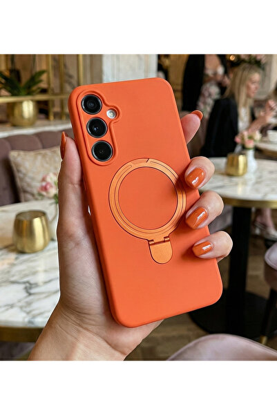 TechTrove غطاء مخملي بتصميم ناعم متوافق مع حامل حلقة Magsafe لهاتف سامسونج جا...