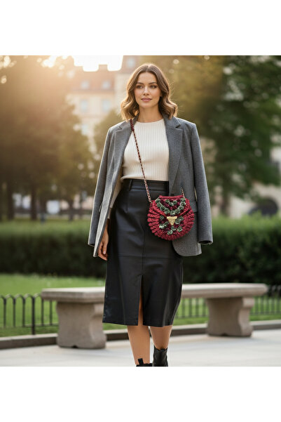 ARBABAG&ACCESSORY ПЕНЕВА ПЛЕТЕНА КВІТКОВА ДЕТАЛЬ РУЧНОЇ РОБОТИ ЖІНОЧА (ХРЕСТО...