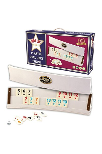 Volipa STAR Plastik Oval OKEY Takımı - 1011089 - Açık Renk