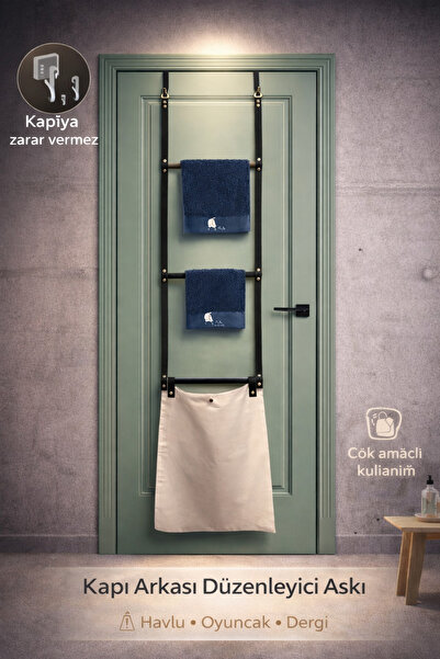 Bundera Kapı Arkası Oyuncak Sepeti Çok Amaçlı Mutfak Kiler Deri Banyo Düzenle...