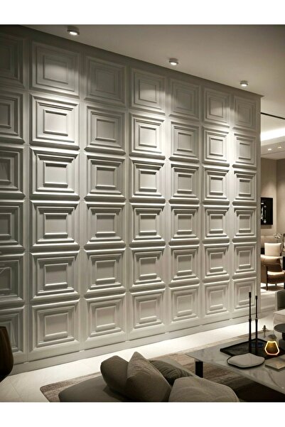 Duvarım MİRA 3d Duvar Paneli Boyanabilir (50 cm * 50 cm / 4 Adet/ 1 m2)