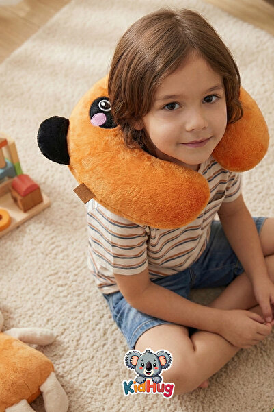 KidHug Kız Erkek Çocuk Seyahat Yastığı Hayvan - Anime Figürleri Nakışlı Renga...
