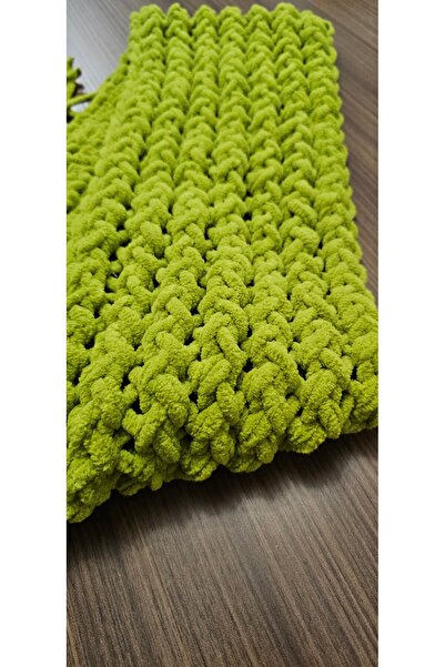 Patiska Tasarım Thick Velvet Yarn Hand-Knitted Scarf 17X165 cm – Soft Texture...