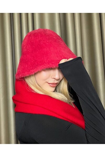 GRAZELLA قبعة صياد نسائية من الصوف قابلة للتعديل على شكل جرس من أنجورا