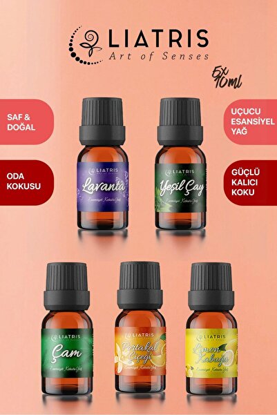 liatris LAVANTA-YEŞİL ÇAY-LİMON KABUĞU-PORTAKAL ÇİÇEĞİ-ÇAM esansiyel uçucu ya...