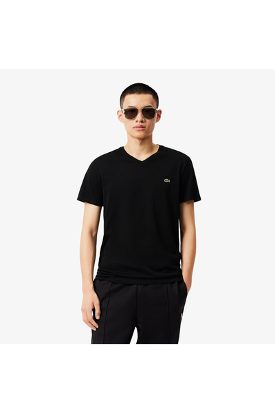 Lacoste Lightweight Cotton Pima V Neck T-shirt - TH6710-00-031