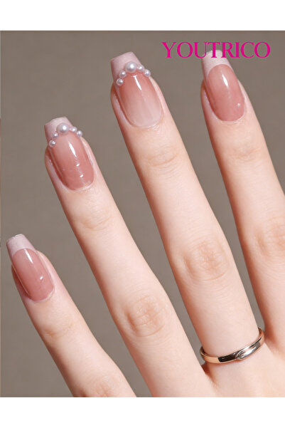 Youtrico 30 قطعة من أظافر الضغط، ماسات ثلاثية الأبعاد، طول متوسط ​​على شكل حر...