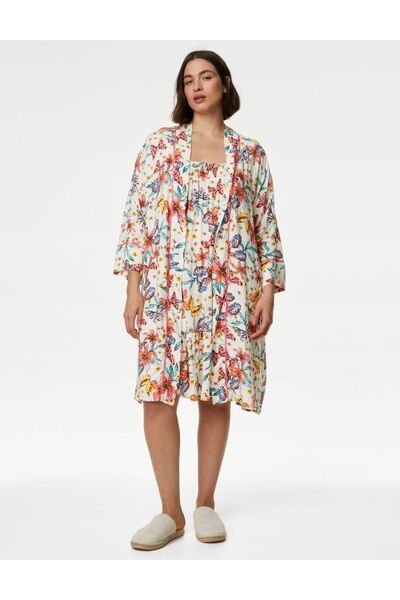 Marks & Spencer Regular Fit Çiçek Desenli Sabahlık