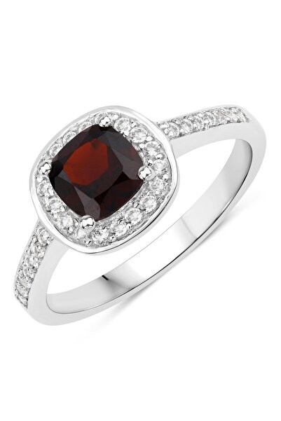 Rafaela Donata Edelsteinring Ring Sterling Silber Granat Topas weiß