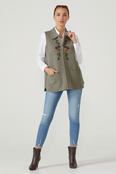 Sementa Vestă pentru tricotaje cu fermoar pentru femei - nurcă