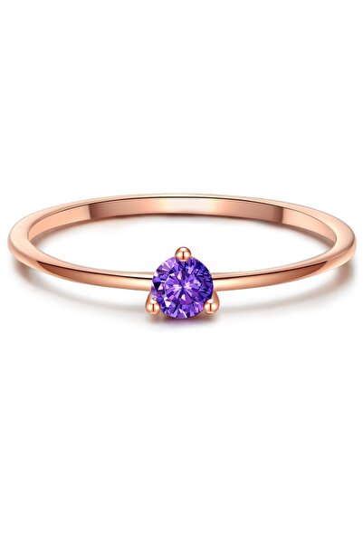 Glanzstücke München Silberring Ring Sterling Silber roségold Zirkonia lila