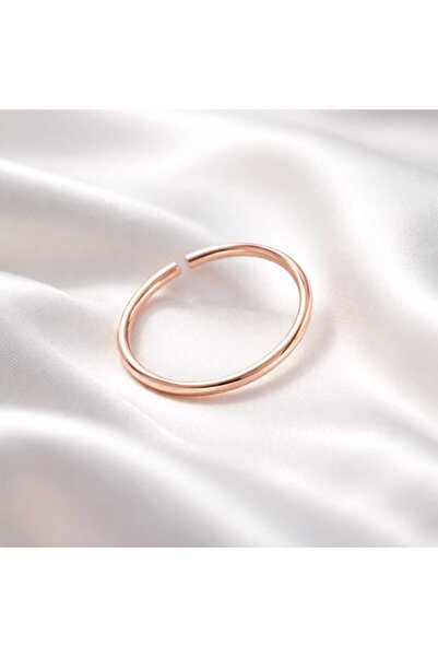 Begonia Accessories , Rose Kaplama 925 Ayar Gümüş Halka Hızma