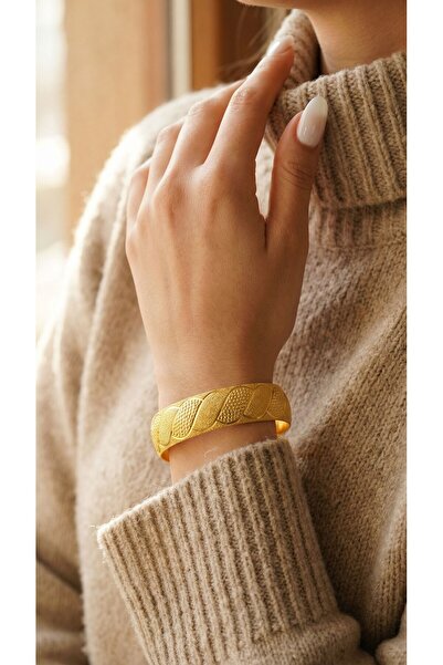 FerizZ İmitasyon Altın Kaplama Bilezik 15mm Kalınlık BLZ-1169