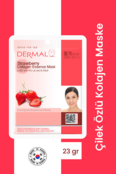 Dermal Aydınlatıcı ve Arındırıcı Çilek Özlü Kolajen Maske 23gr