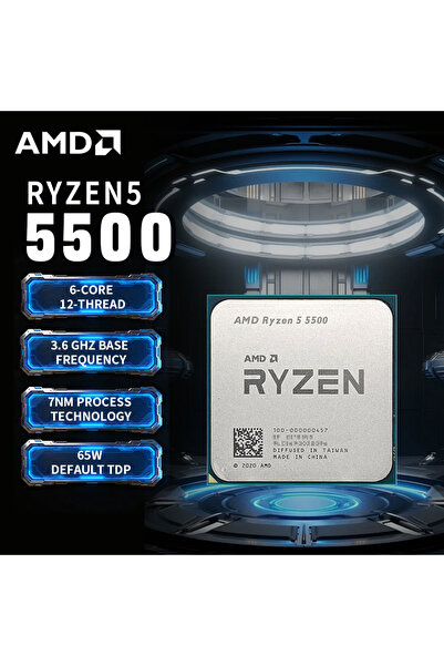 Choice معالج AMD Ryzen 5 5500 R5 5500 بتردد 3.6 جيجاهرتز، سداسي النواة، 12 مس...