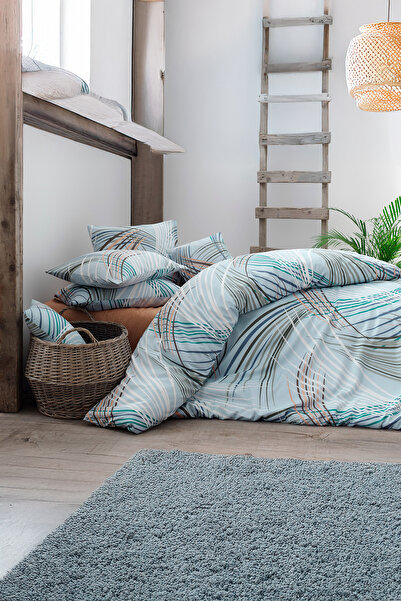 DEMOTEKS Set lenjerie de pat dublu husa pilota din bumbac cearceaf plic, cear...