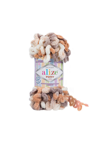 Alize Puffy Color 100gr Ebruli Kadife El Örgü İpi İpliği Yünü