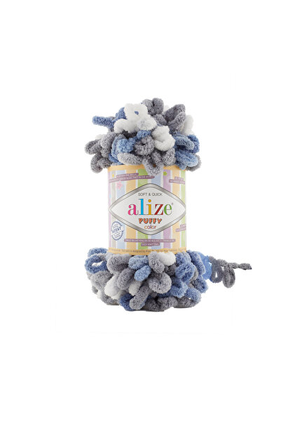 Alize Puffy Color 100gr Ebruli Kadife El Örgü İpi İpliği Yünü