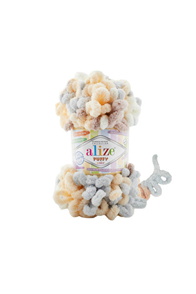 Alize Puffy Color 100gr Ebruli Kadife El Örgü İpi İpliği Yünü
