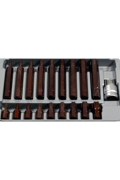 Generic Brand Set de biți Torx perforați cu acoperire magnetică 19 bucăți KK0003