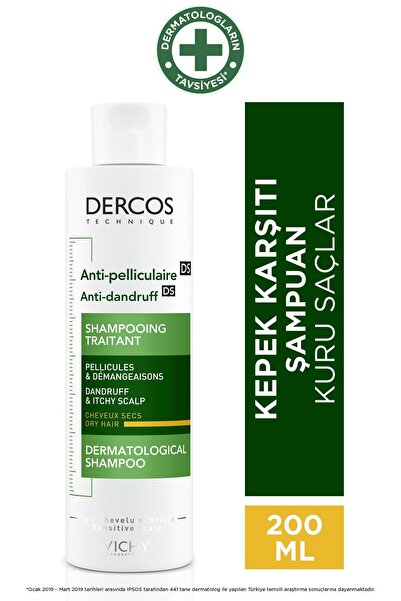 Vichy Dercos Anti-Dandruff Kepek Karşıtı Şampuan Kuru Saçlar 200 ml