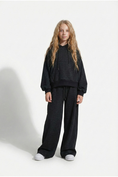 HayKids Σετ από ύφασμα για κορίτσια με ασημί λάμψη