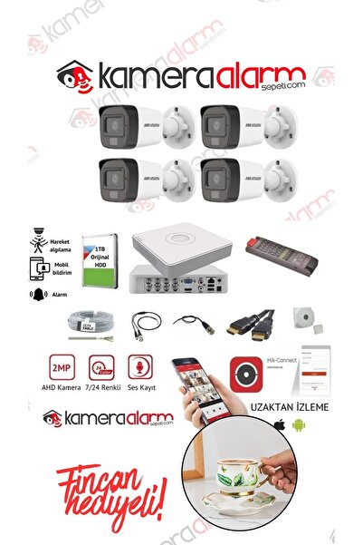Hikvision Haikon 4 Kameralı Güvenlik Paket Set Hdd Dahil
