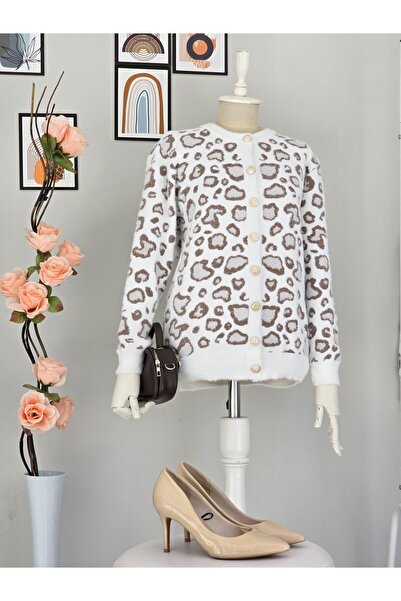 ENDAMIM Leopard Print Thin Seasonal Short Cardigan
