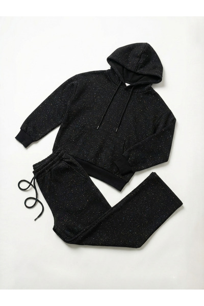 HayKids Set pentru fete cu pantaloni largi, croială lejeră, din material cu s...