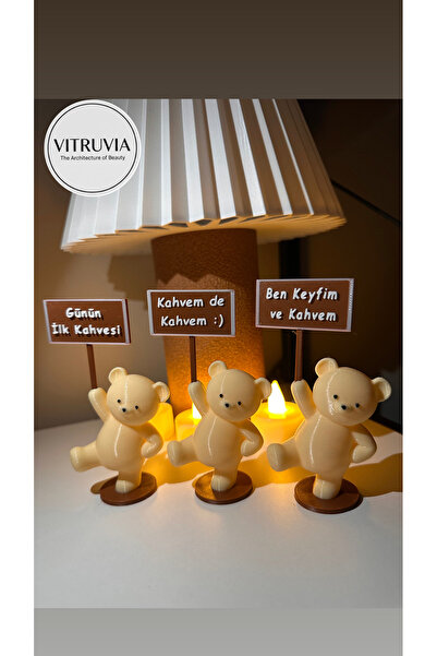 VITRUVIA 3'lü Set Kahve Köşesi Sevimli Ayıcık