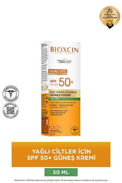 Bioxcin Sun Care Very High Protection Sun Cream for Oily Skin Spf 50+ 50 ml -...