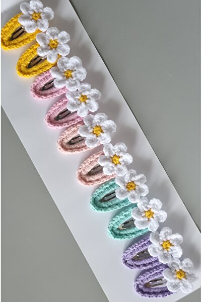 ELYTA Kız Çocuk 5 cm Çıtçıtlı Toka Seti – 5 Renk 10 Adet – Saç Tokası Günlük ...