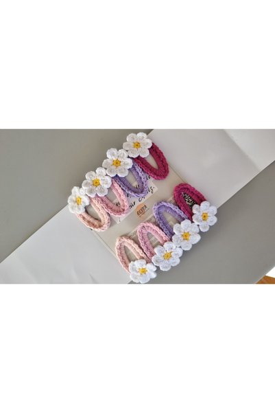 ELYTA KALİTEYİ UCUZA AL 8 Pieces of Soft Colored Baby Girl Hair Clips Snap Clip Set of 8 Baby Clips - Girls' Hair Clips