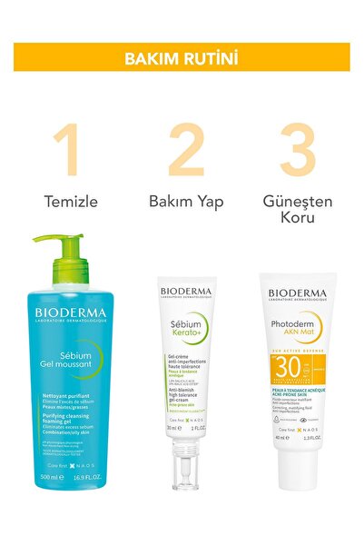 Bioderma Photoderm AKN Mat SPF30 Yağlı Akne Eğilimli Ciltler Sivilce Karşıtı Güneş Kremi 40 ML