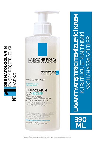 La Roche Posay Effaclar H Iso Biome Temizleyici Krem 390 ml