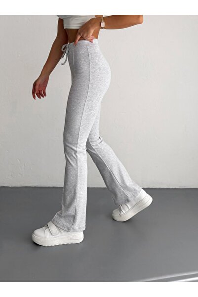 PUCKA FASHION Pantaloni spanioli din lycra cu talie înaltă Pucka Çımalı Ribana