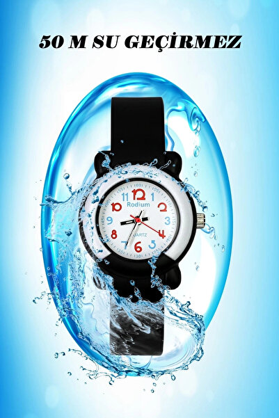 sezerekspres Children's Wristwatch Waterproof Rodium Analaog (8846) (black)