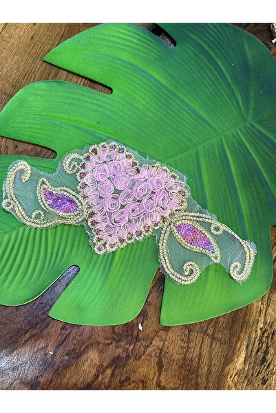 Gönülden Tasarım Απλικέ με παγιέτες και κεντήματα, ανάγλυφο σχέδιο καρδιάς, 2...