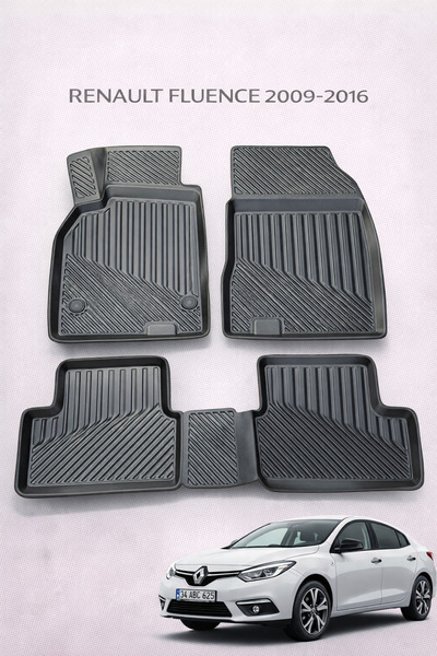 Black Gold Renault Fluence 2009-2016 Uyumlu 3D Oto Paspas Premium