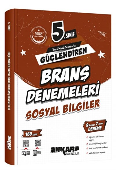 Ankara Yayıncılık ANKARA YAY. 5.SINIF GÜÇLENDİREN SOSYAL BİLGİLER BRANŞ DENEM...