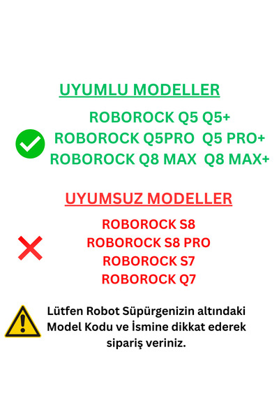 Asgard Grup ROBOROCK Q5 PRO + / Q8 MAX / Q8 MAX + Uyumlu Parçalar ( A+ YÜKSEK MÜŞTERİ MEMNUNİYETİ)