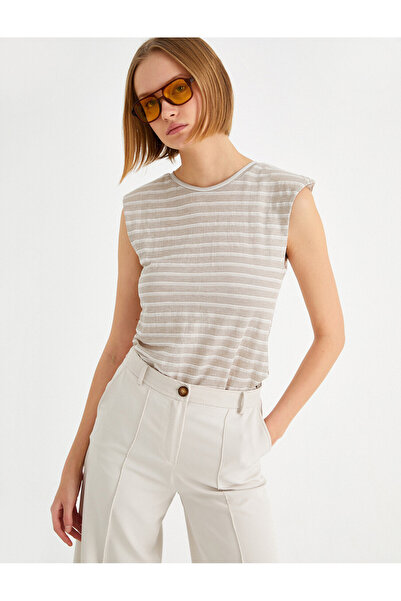 Koton Posádka s krkem pruhovaný sportovec