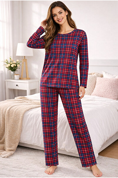 Luna Çizgili büyük beden pijama takımı