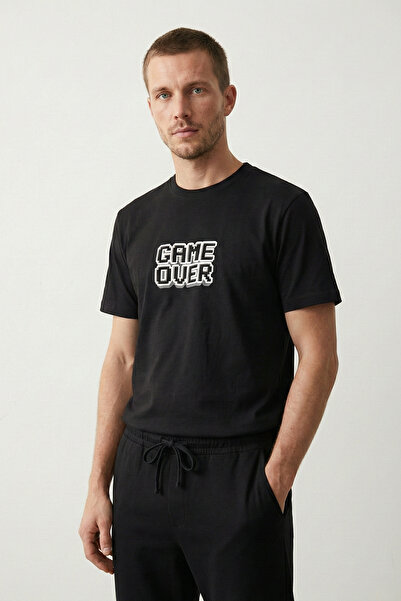 Elemge 100% Cotton Tok Combed Cotton Single Jersey Men's 2-Piece Pajama Set C...