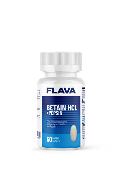 FLAVA Betain HCL + Pepsin - 60 Tablet