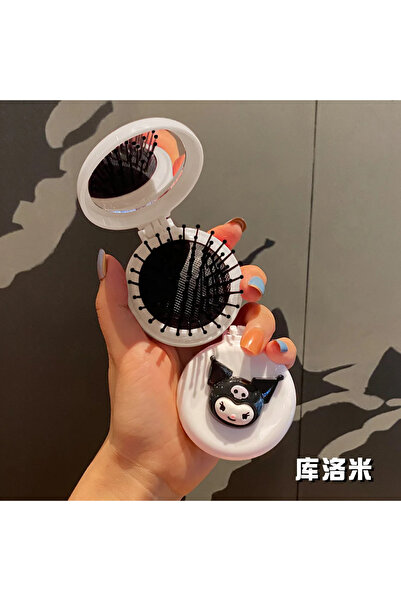 Choice مرآة مكياج كورومي سانريو، مشط وسادة هوائية قابل للطي من كورومي ماي ميل...